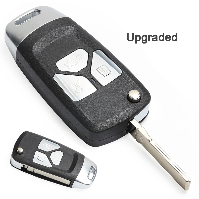 KEYECU 433 МГц ID48 P/N: 8P0 837 220 D/8X0 837 220 D /Модернизированный флип 3 кнопки дистанционного брелока для Audi A1 A3 RS3 S3 Q3 TT