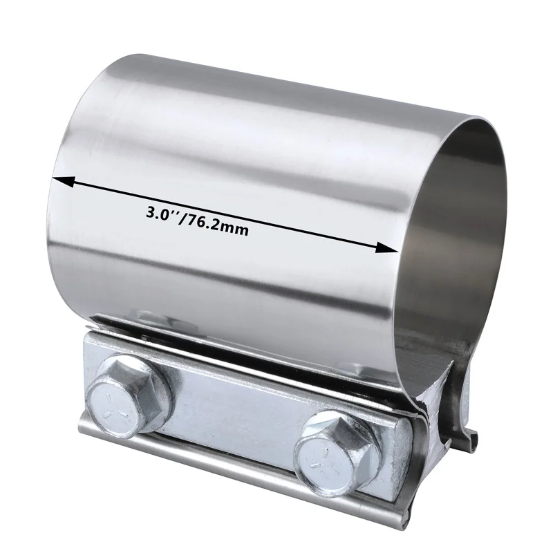 

ESPEEDER Universal 2.0" 2.25" 2.5" 3.0" 4.0" Inch Stainless Steel Butt Joint Exhaust OD Pipe Sleeve Clamp Free shipping
