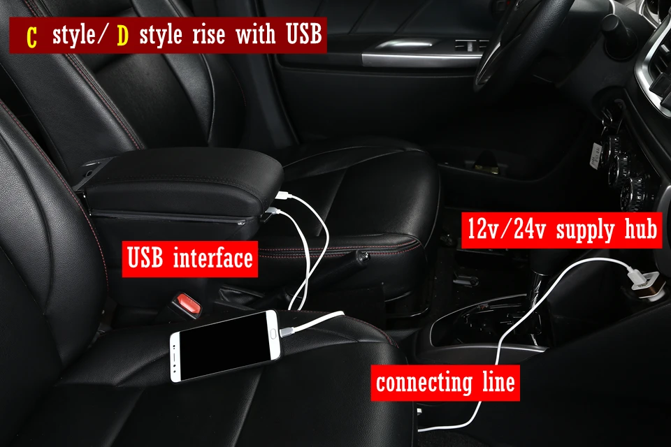 Для hyundai Accent Verna 2006-2011 искусственная кожа подлокотник коробка вращающийся центральный магазин содержание центр консоль коробка для хранения