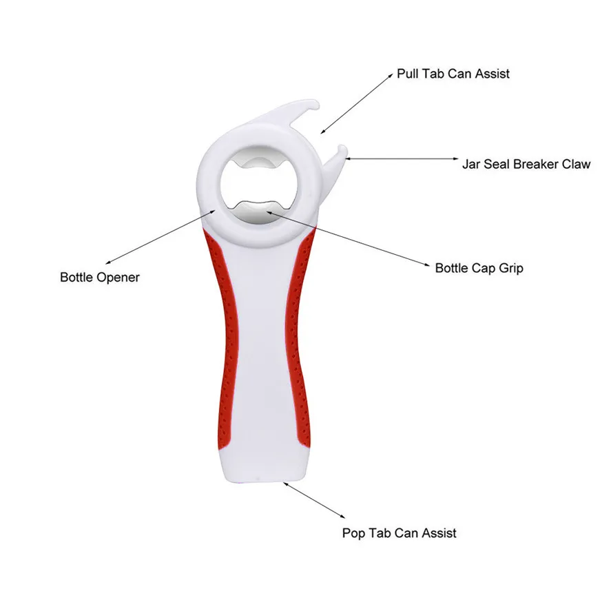 Новый многофункциональный открывалка для бутылок 1 шт. домашняя кухня 5 в банки