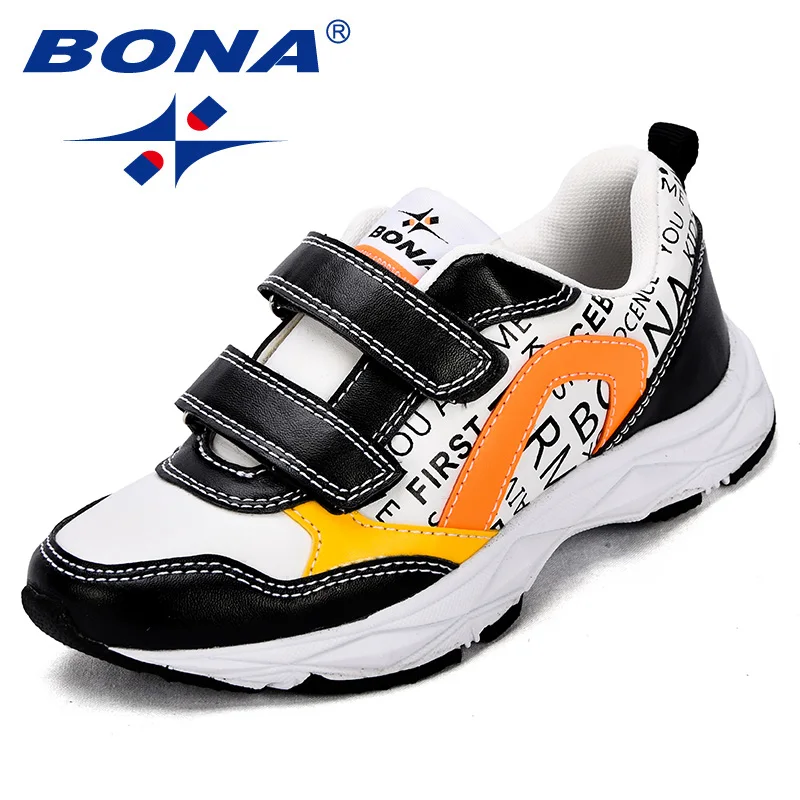 

BONA New Fashion Style Children Sneakers Synthetic Hook & Loop Boys Casual Shoes Mixed Color Girls Leisure Shoes Free Shipping