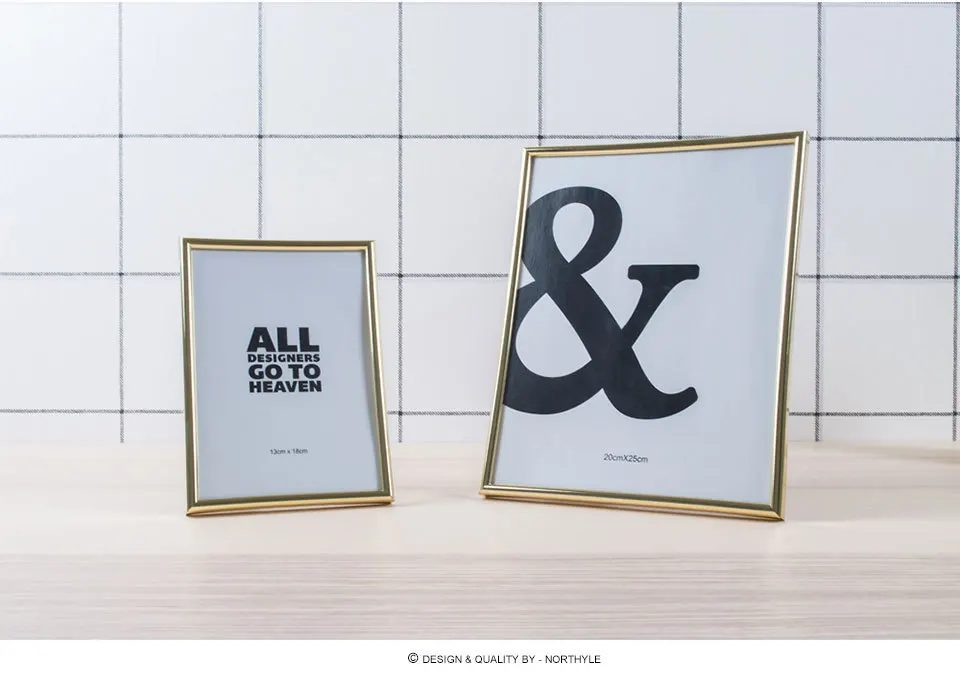 Gold theme simple photo frame plastic frame for 5x7in and 8x10in picture gold picture frame home decoration christmas gift
