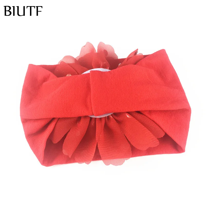 1 шт./лот широкая эластичная нейлоновая повязка на голову Детская с оборками 10 см