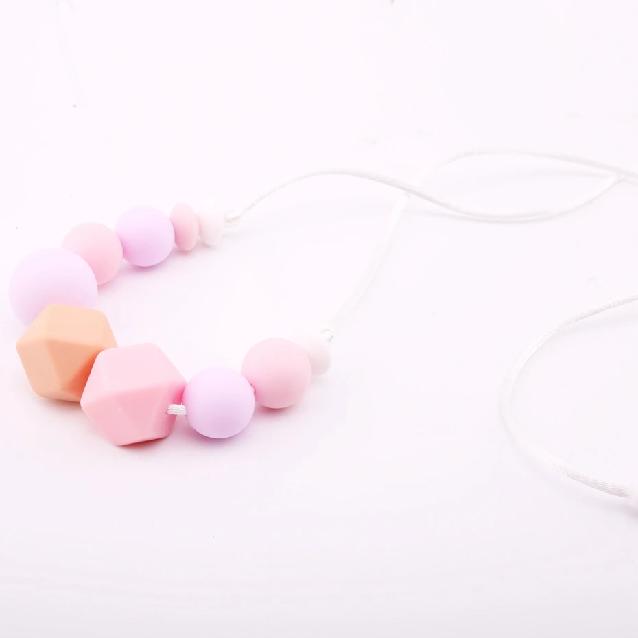 Силиконовые жевательные шарики для зубов розовые мам без БФА самостоятельного