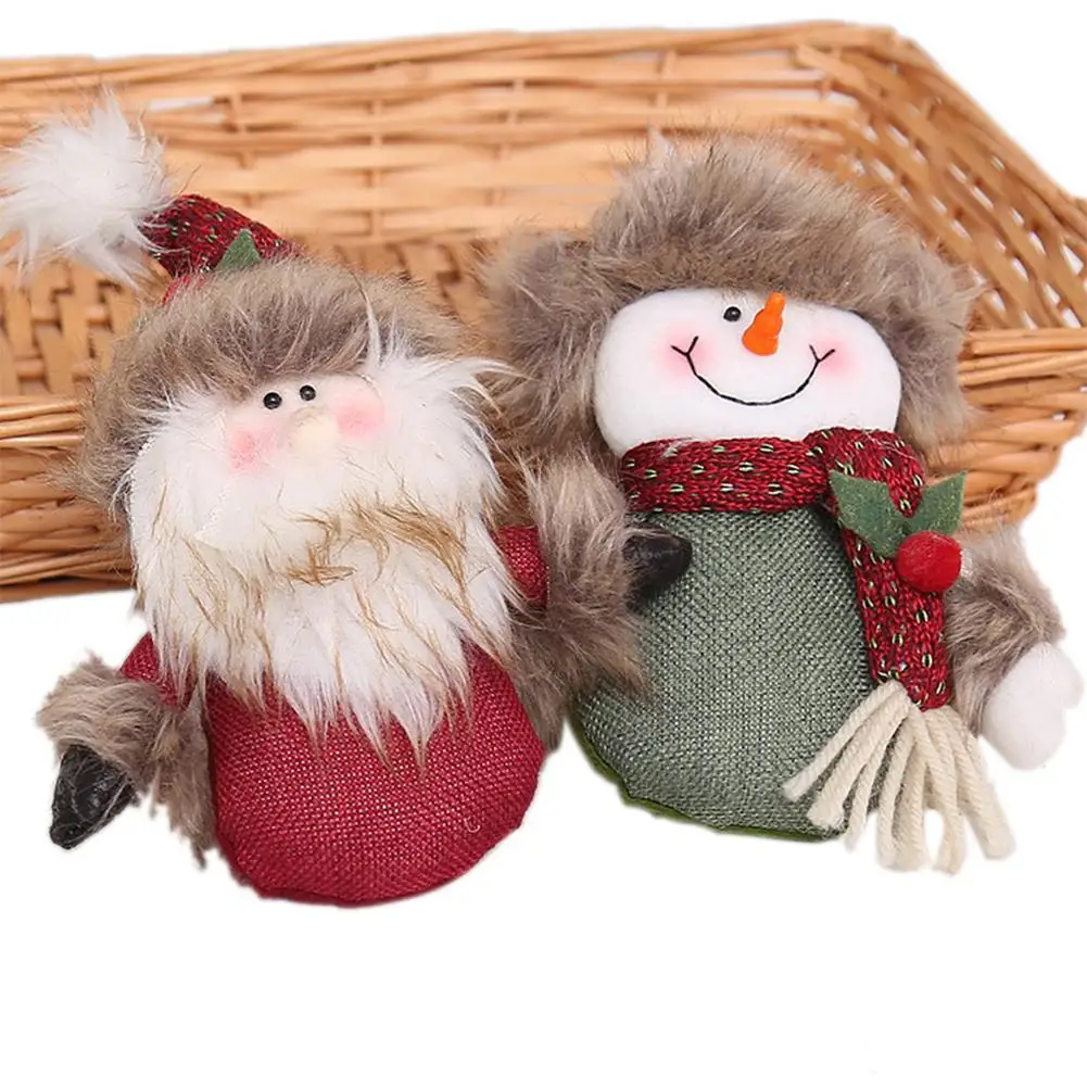 Hot Christmas Decoration Doll Old Man Snowman Glass Window Scene Layout Ornaments Tree Pendant Dropship | Дом и сад