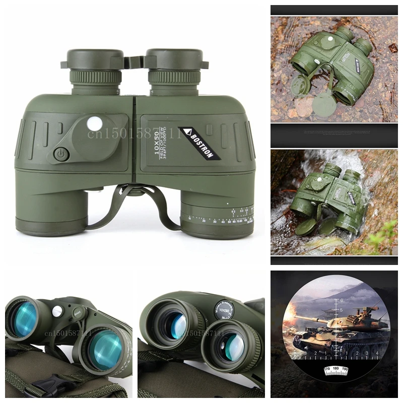 binoculars 7X50/10x50 hd professional military binocular with Digital Compass telescope night vision Eyepiece focus | Инструменты