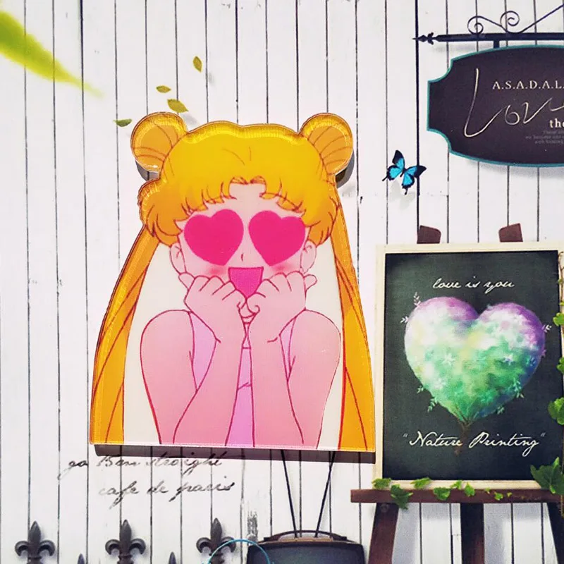 Акриловая брошь мультфильм японское аниме Sailor Moon 1 шт. броши для рюкзака