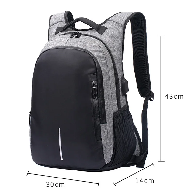 Мужской рюкзак 15 6 дюйма для ноутбука мужской Mochila водонепроницаемый USB школьный
