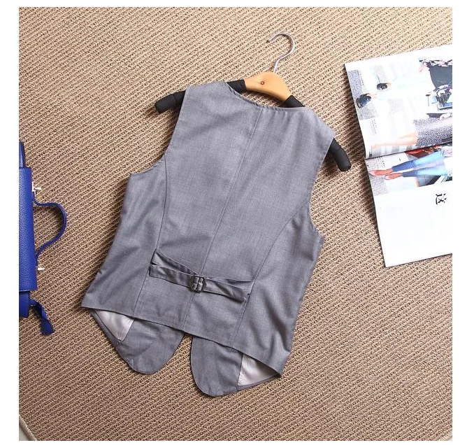 Женский Повседневный двубортный Приталенный жилет в стиле пэчворк туника костюм