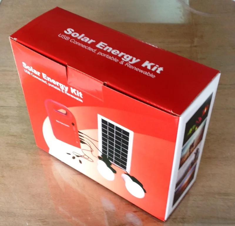 Портативная солнечная панель с двумя светодиодными лампами большая емкость