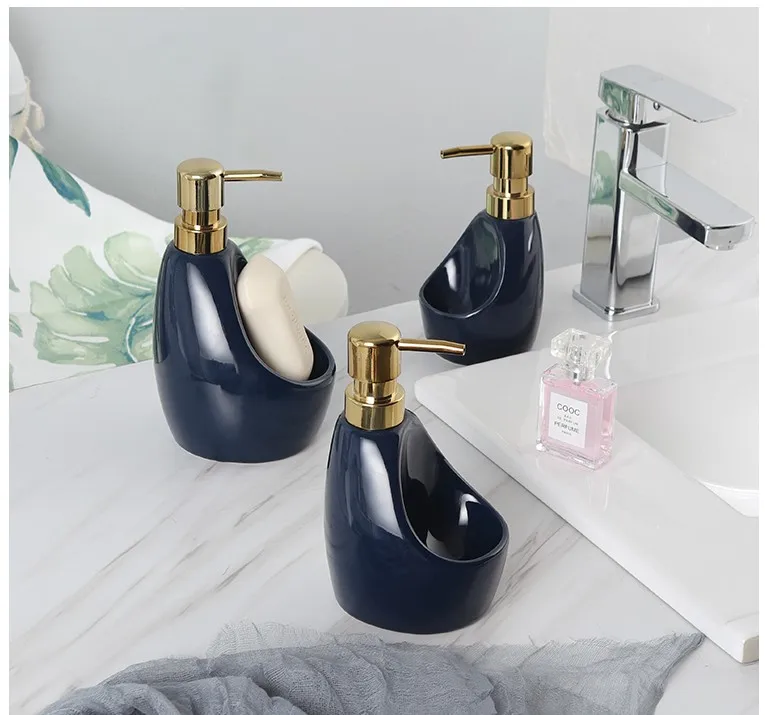 new 580ml Ceramic Multifunction Liquid Soap Dispenser for Kitchen Bathroom Home Decoration Bathroom Accessories