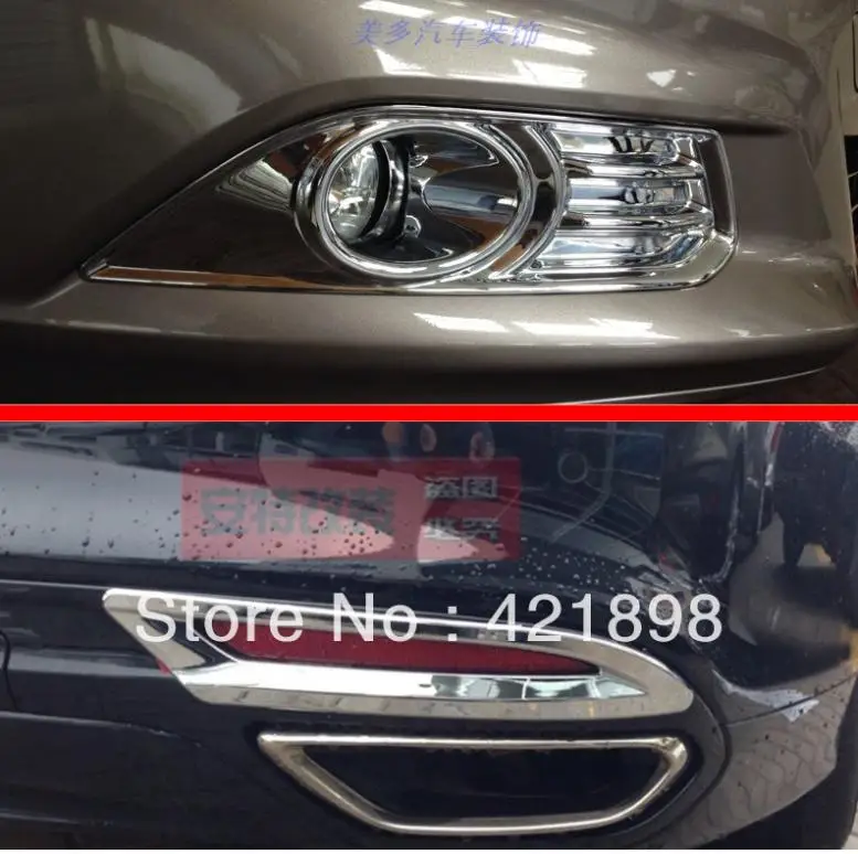 

For Ford Mondeo Fusion 2013 2014 2015 ABS Chrome Front And Rear Fog Light Lamp Cover Trim