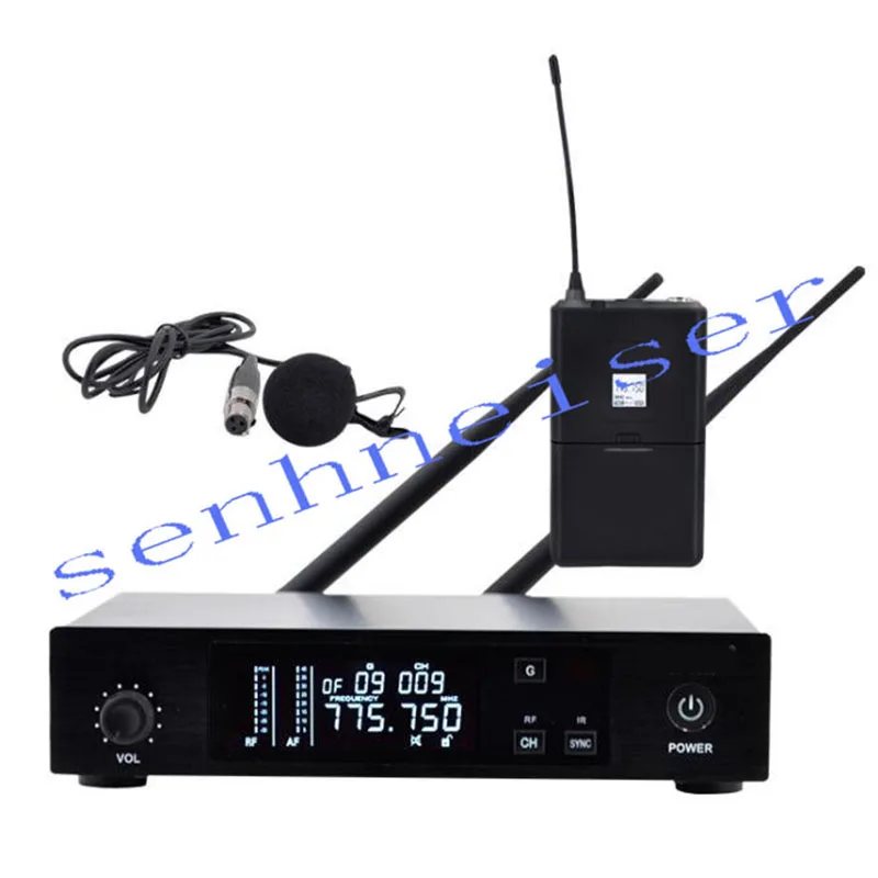 Черный Senhneiser высококачественный UHF сегментный беспроводной микрофон, ручной микрофон, домашний пение KTV специальный микрофон для караоке - Цвет: Черный