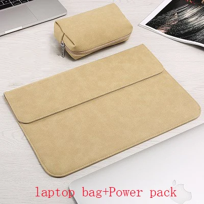 Khaki sets Новая роскошная сумка для ноутбука Macbook Air 13 Touch ID Pro 13 11 12 15 чехол для Xiaomi 13,3 15,6 чехол для ноутбука - Цвет: Khaki sets