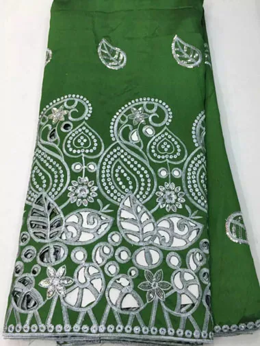 2017 New arrived YELLOW lace GBA034 (3) African George fabric with sequins embroidered Swiss for party dress | Дом и сад