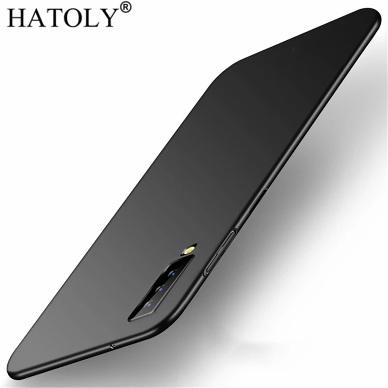 Black Для гладкой крышки samsung Galaxy A7 чехол ультра-тонкий жесткий PC защитный чехол s для samsung Galaxy A7 A750 HATOLY - Цвет: Black