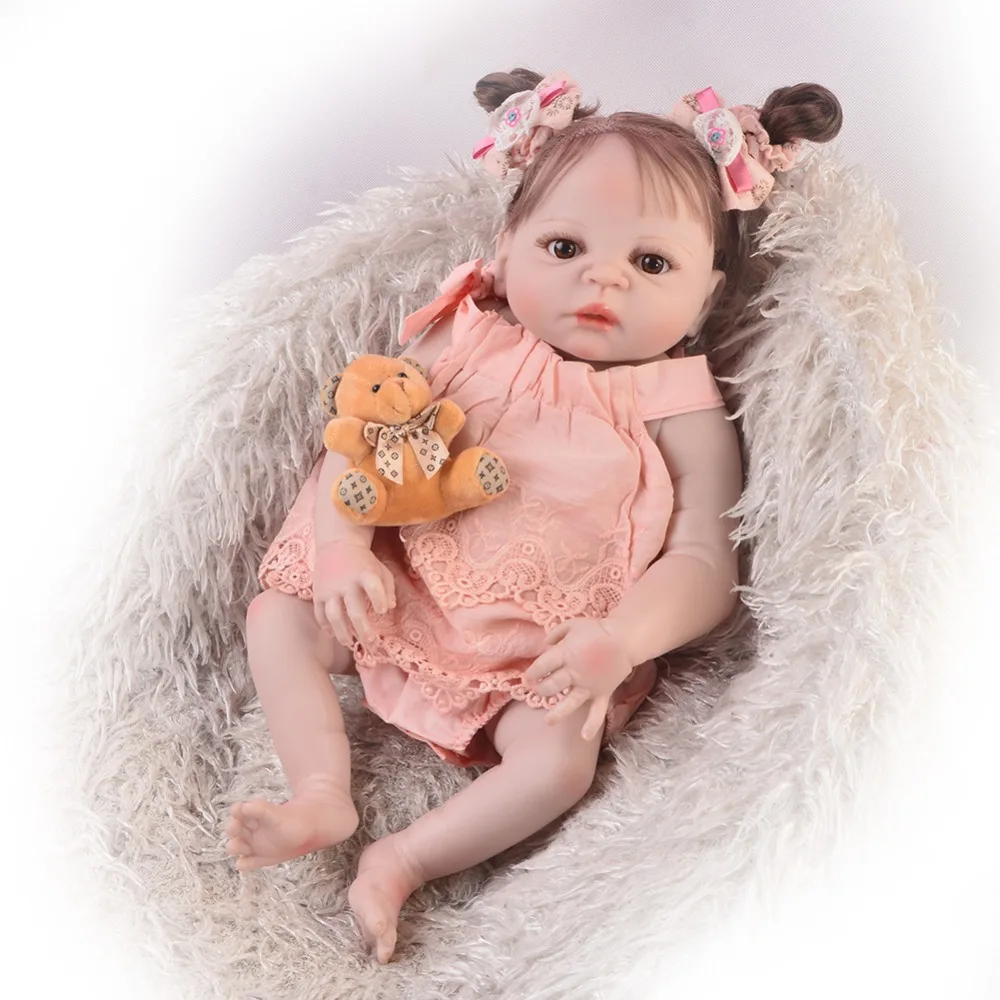 57 см bebes reborn menina NPK Baby Reborn Dolls силиконовая игрушка для тела игрушки новорожденных