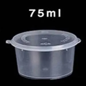 Light Grey 100 шт.-18/25/40/50/75/100 ml одноразовые Еда класс PP коробка для приправ, чашка соус салата на вынос упаковочные ящики для хранения - Color: Light Grey