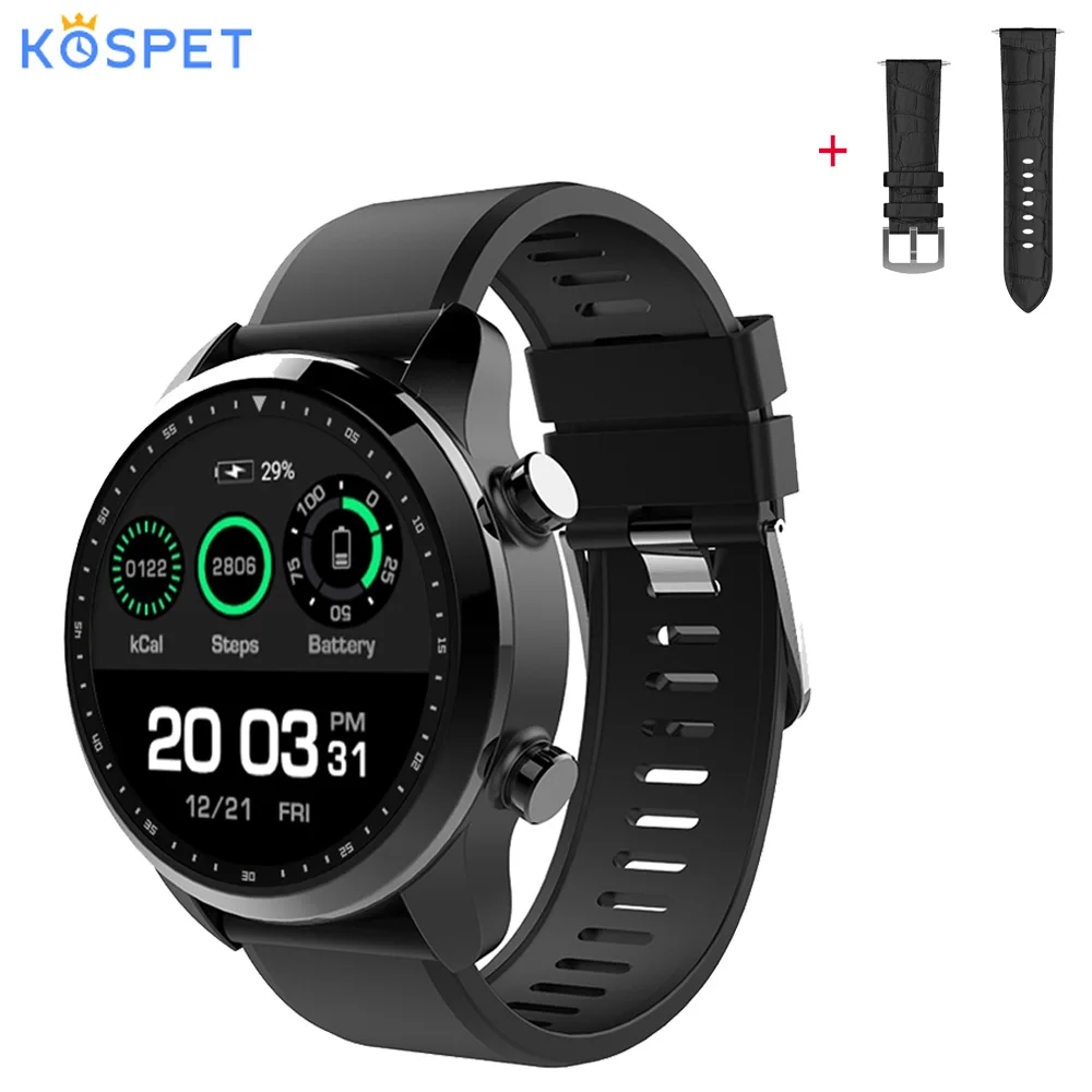 Kospet Brave 4G Smartwatch телефон 1,3 дюймов Android 6,0 MTK6737 Bluetooth 4,0 2 Гб ОЗУ 16 Гб ПЗУ IP68 Водонепроницаемые Смарт-часы для мужчин