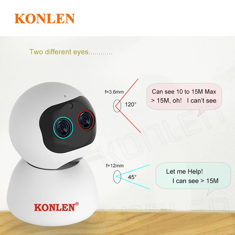IP камера KONLEN PTZ 2 МП Wi Fi 1080P HD|Камеры видеонаблюдения| |