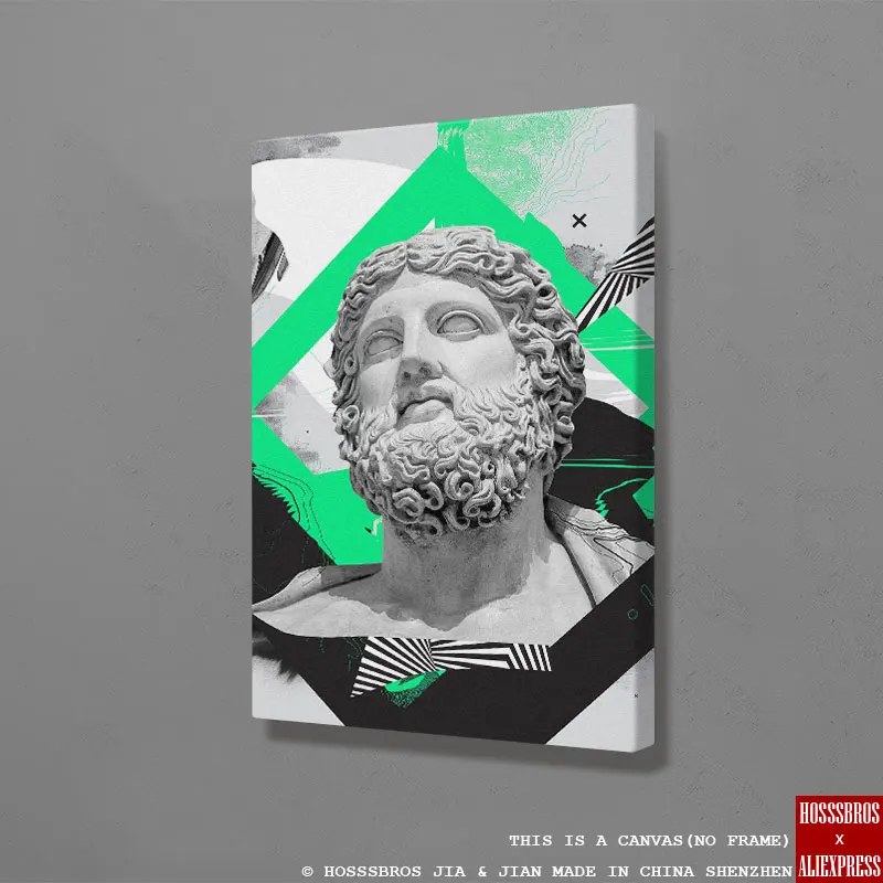 Абстрактная гипсовая портретная настенная статуя художественный холст для