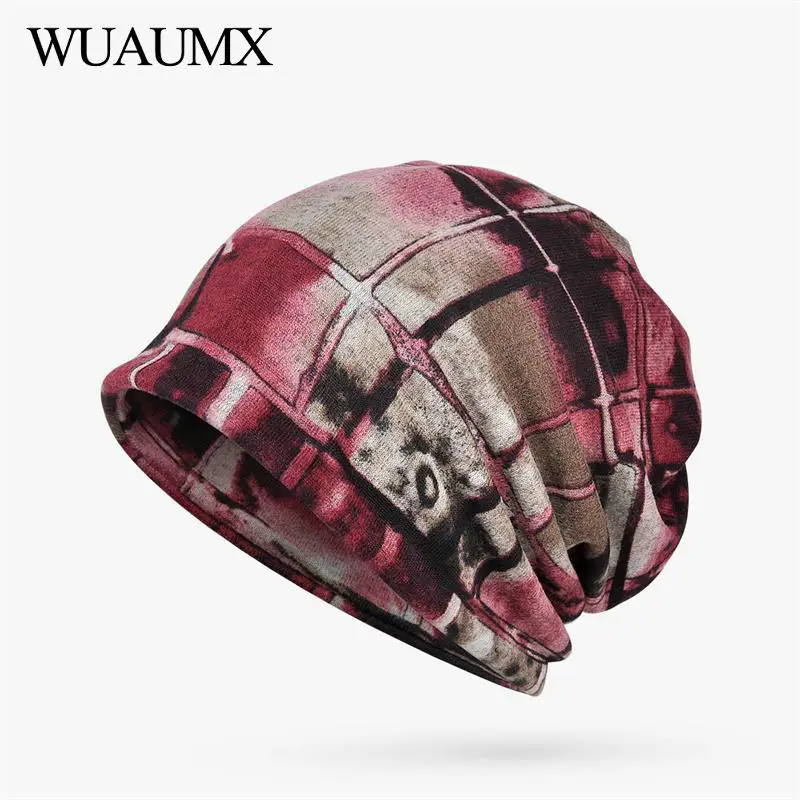 Wuaumx, повседневные шапочки, шапки для женщин и мужчин, многофункциональная Шапка-тюрбан, шапка в стиле хип-хоп, шапки для хеджирования, осенне-зимние шапочки Skullies, ветрозащитные