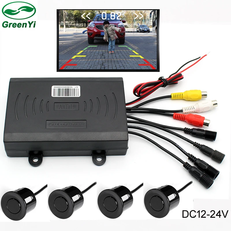 DC 12 24V двухъядерный процессор автомобильный Видео парковочный радар Датчик для