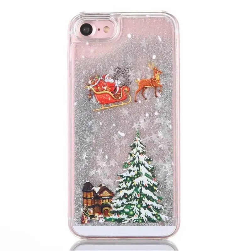Рождественская елка Жидкая Для Iphone 66S 6P 78 78plus X Xs Xr Xsmax Flash Sand Shell Анти-осенний чехол |