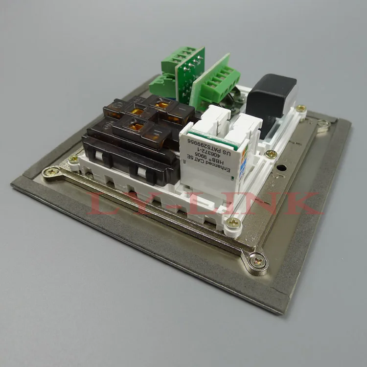 Розетка для пола серебристого цвета с разъемом vga 3RCA AV HDMI и поддержкой RJ45