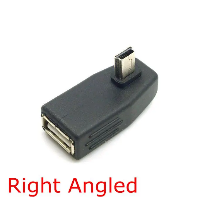 Мини USB 2 0 вверх и вниз влево вправо Anlgled OTG мама к 5P Штекерный адаптер 90D Хост|mini