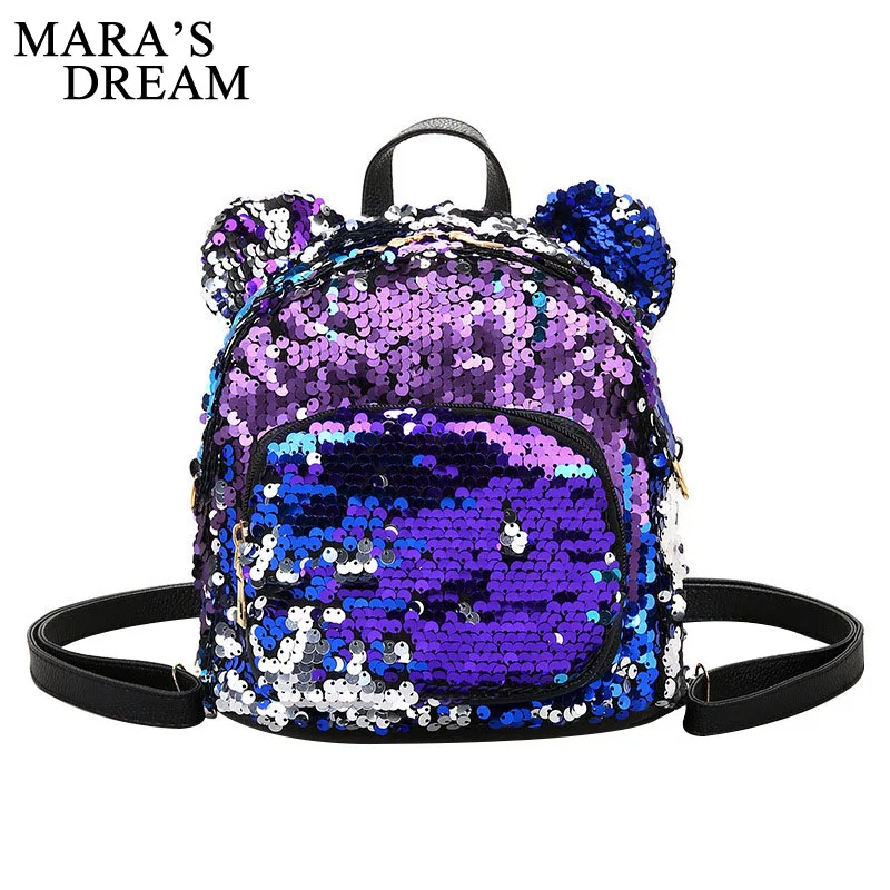 Mara's Dream Shining женские рюкзаки с блестками медвежьими ушками для девочек
