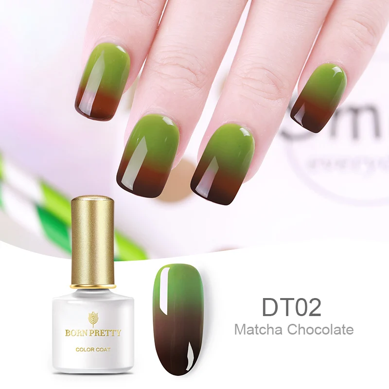 BPDT02 BORN PRETTY 3 цвета Температура Изменение Цвета Гель-лак Delux термальный лак для ногтей Гель-лак для УФ-лампы 6 мл замачиваемый УФ гель для ногтей набор - Цвет: BPDT02