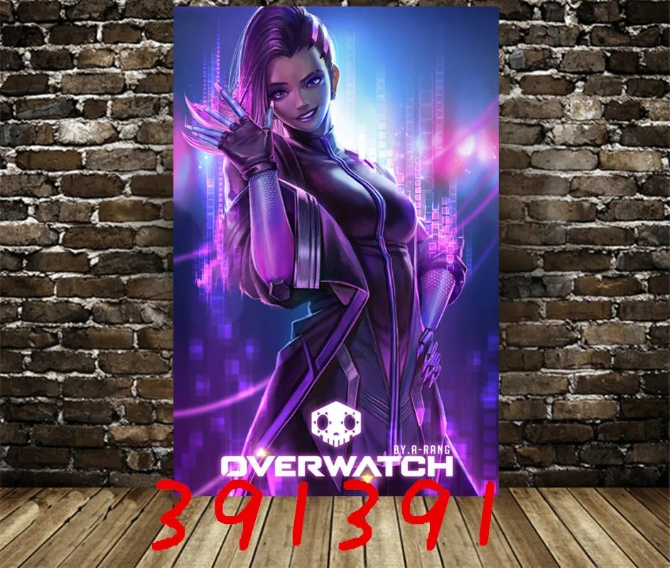 Постер на холсте с изображением игры Overwatch, картина в рамке, живопись для гостиной, кабинета, спальни, украшения для дома, товары для настенного искусства, Картина на холсте
