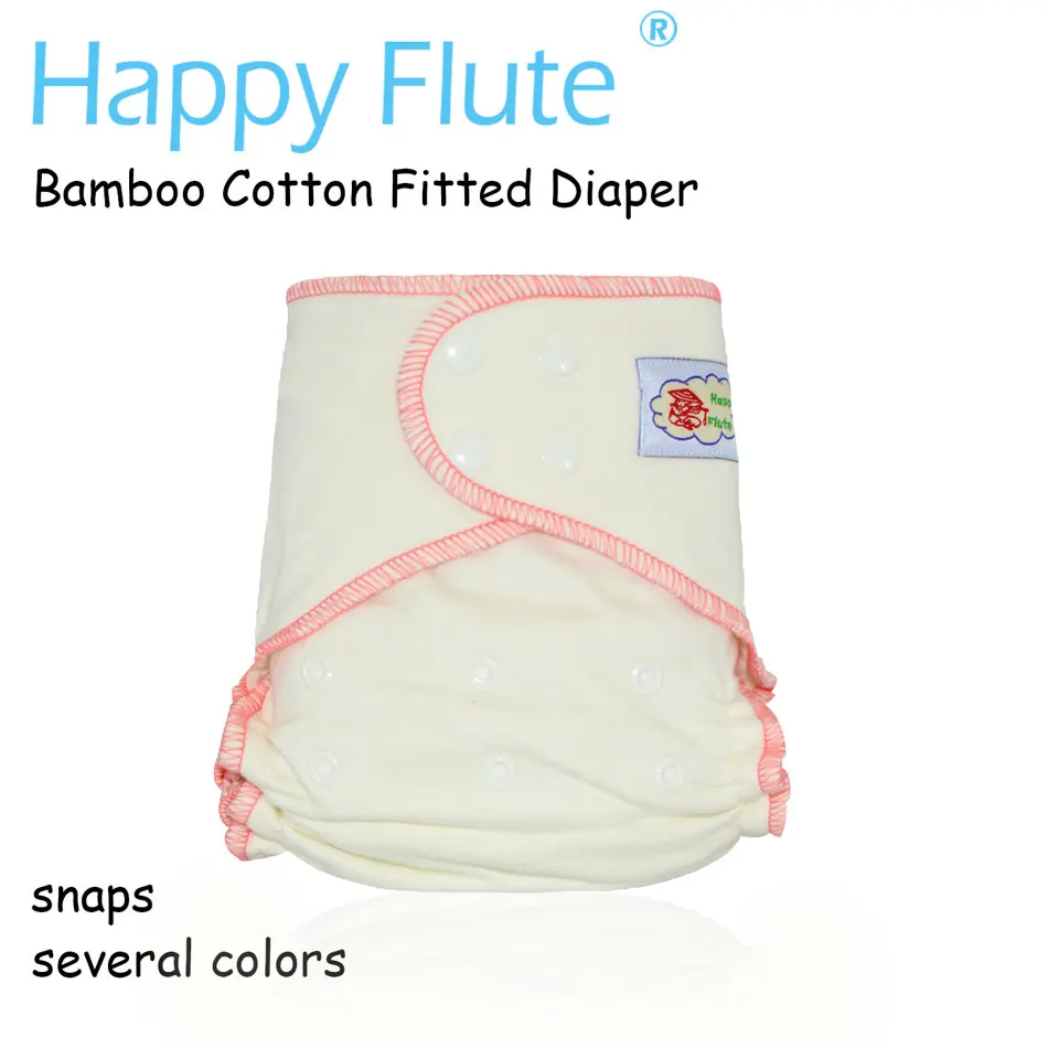 12 шт/лот HappyFlute Onesize бамбуковый хлопковый подгузник, натуральный пеньковый подгузник, подходит для малышей от 5 до 15 кг
