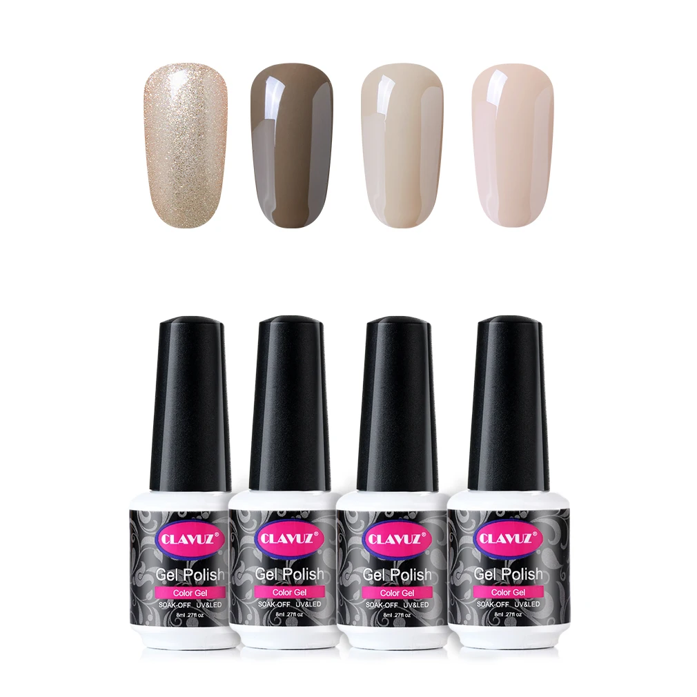 CLAVUZ Новый 4 шт./лот 8 мл лак Набор для творчества УФ-гель ногтей удачный