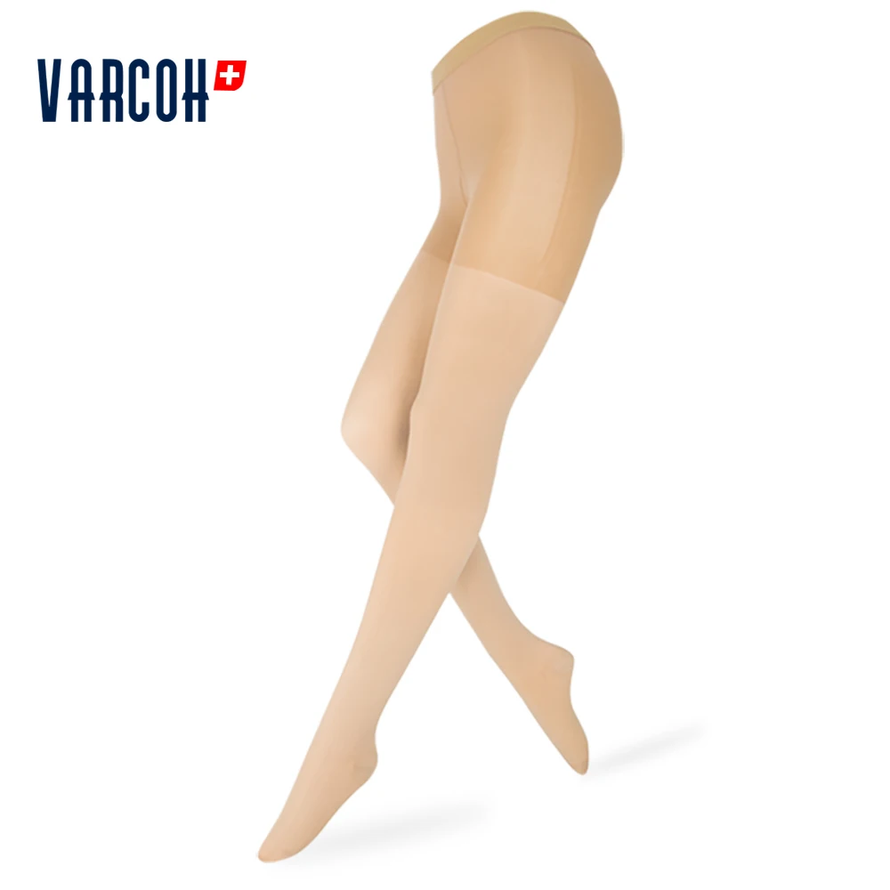 

Women's Opaque Graduated Compression Pantyhose 23-32 mmHg, Waist High Support Hose Tights Medical Varicose Veins Flight Travel
