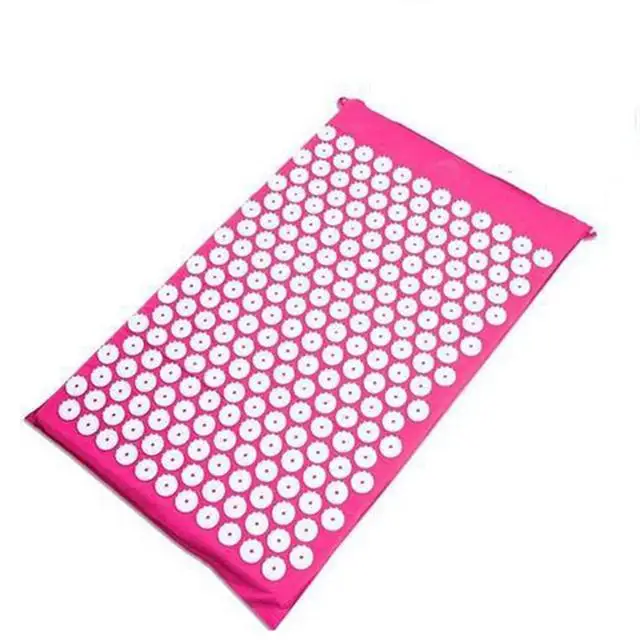 Pink mat Ifory Акупунктура массажная подушка наборы Подушка эффективное облегчение боли в спине Шея боль иглоукалывание Спайк йога коврик Pin Pad/йога коврик - Цвет: Pink mat