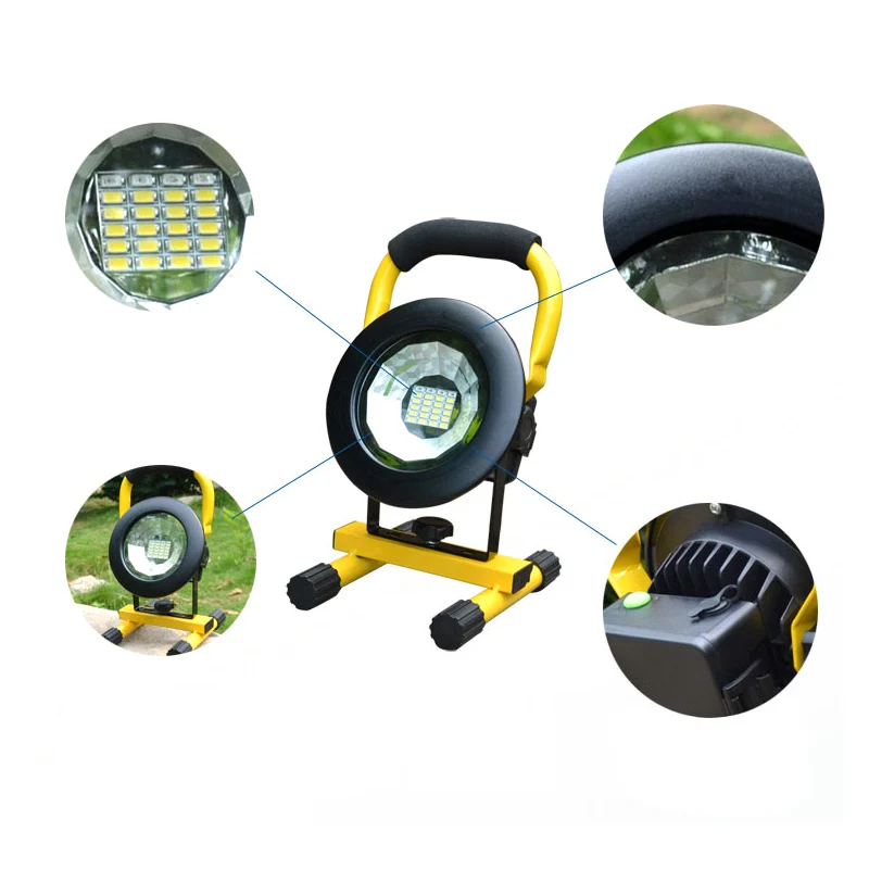 Светодиодный прожектор T6 портативный передвижной уличный для кемпинга