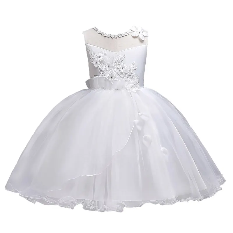 White Dress PaMaBa/3 предмета; одежда с цветочным узором для девочек; платья для свадебных торжеств; От 3 до 14 лет Одежда для торжественных мероприятий; Детский костюм на Рождество и год; платье; Vestidos - Color: White Dress