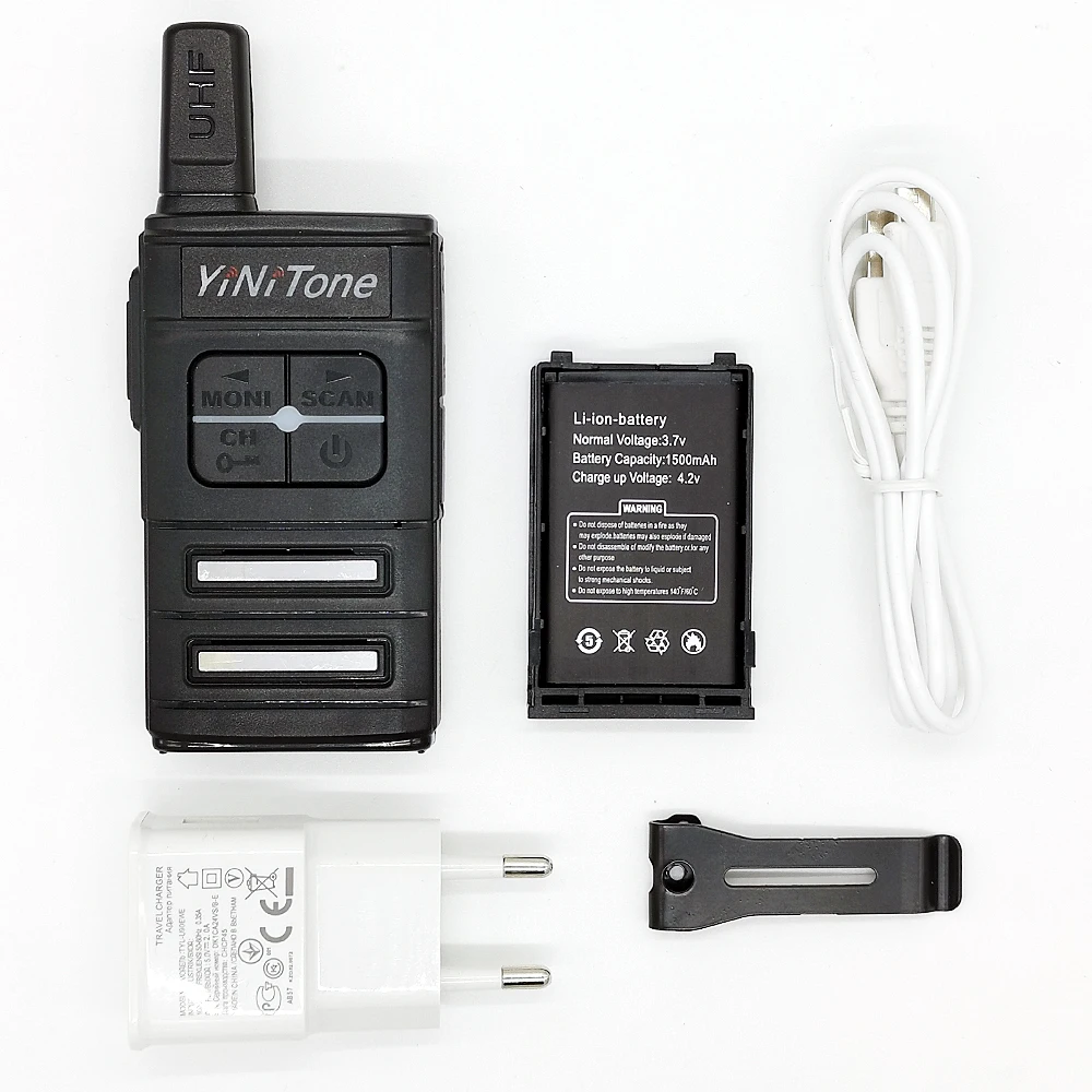 YiNiTone T16 MINI walkie talkie 3W USB Fast Charger 400-470Mhz Portable T1 Two Way Radio Ham Radio Amador Micro USB Transceiver