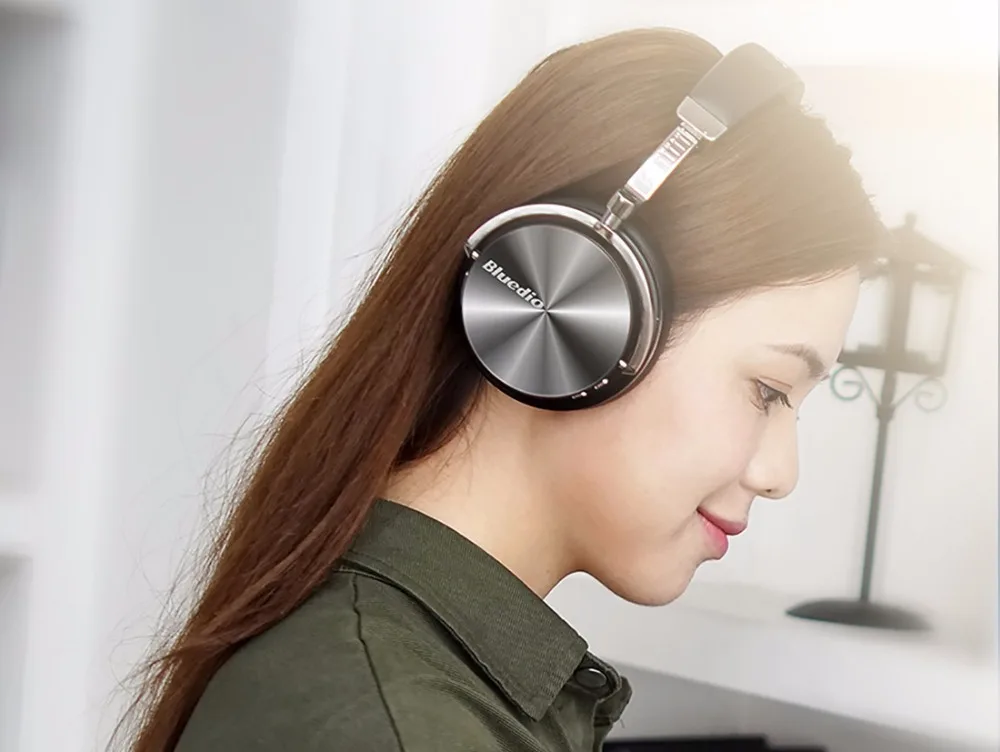 Беспроводные bluetooth-наушники Bluedio T4 с активным шумоподавлением, беспроводная гарнитура с микрофоном