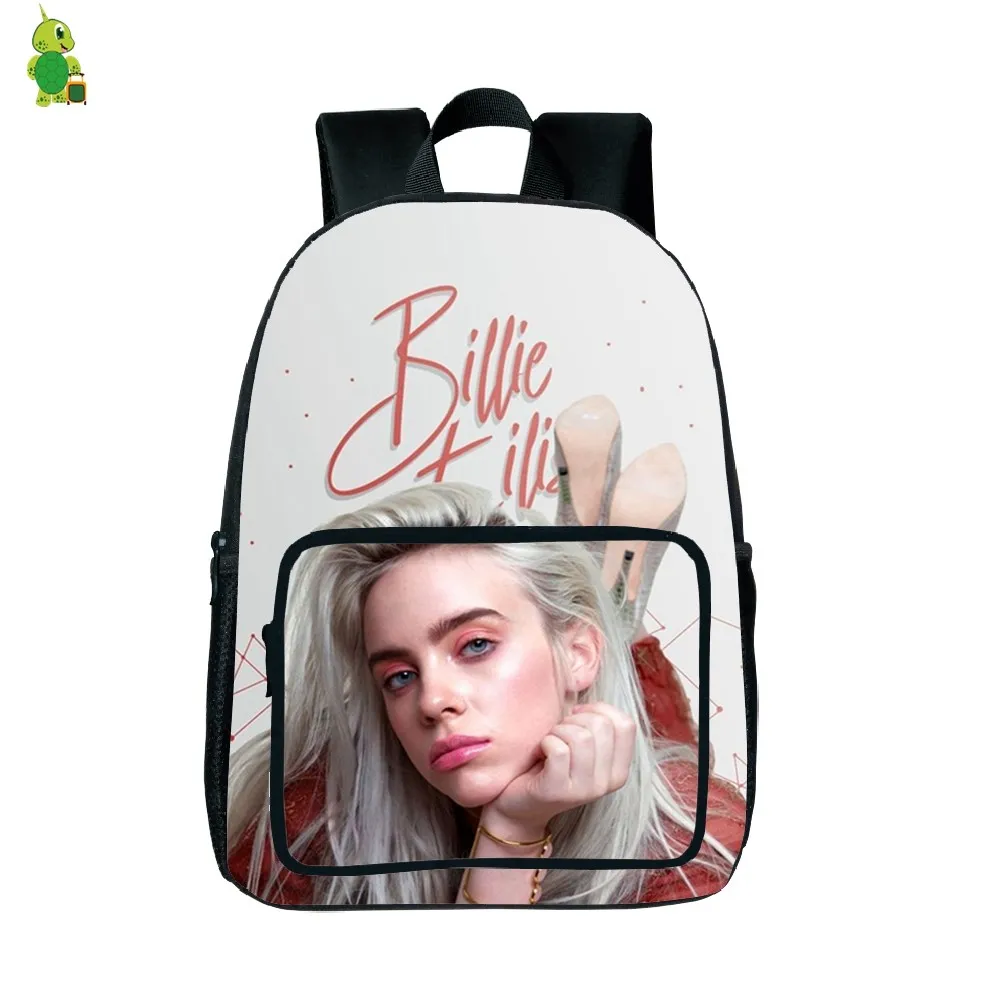 Billie Eilish рюкзак с принтом рок-звезды, школьный рюкзак для подростков, женщин, мужчин, повседневный рюкзак, модная дорожная сумка, водонепроницаемая сумка, подарок для вентилятора - Цвет: 18