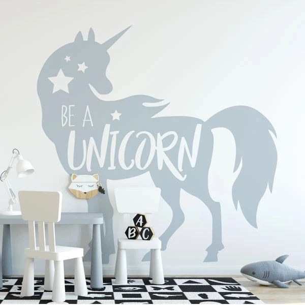 Be A Unicorn настенный милый стикер животное дети украшение для детской виниловой