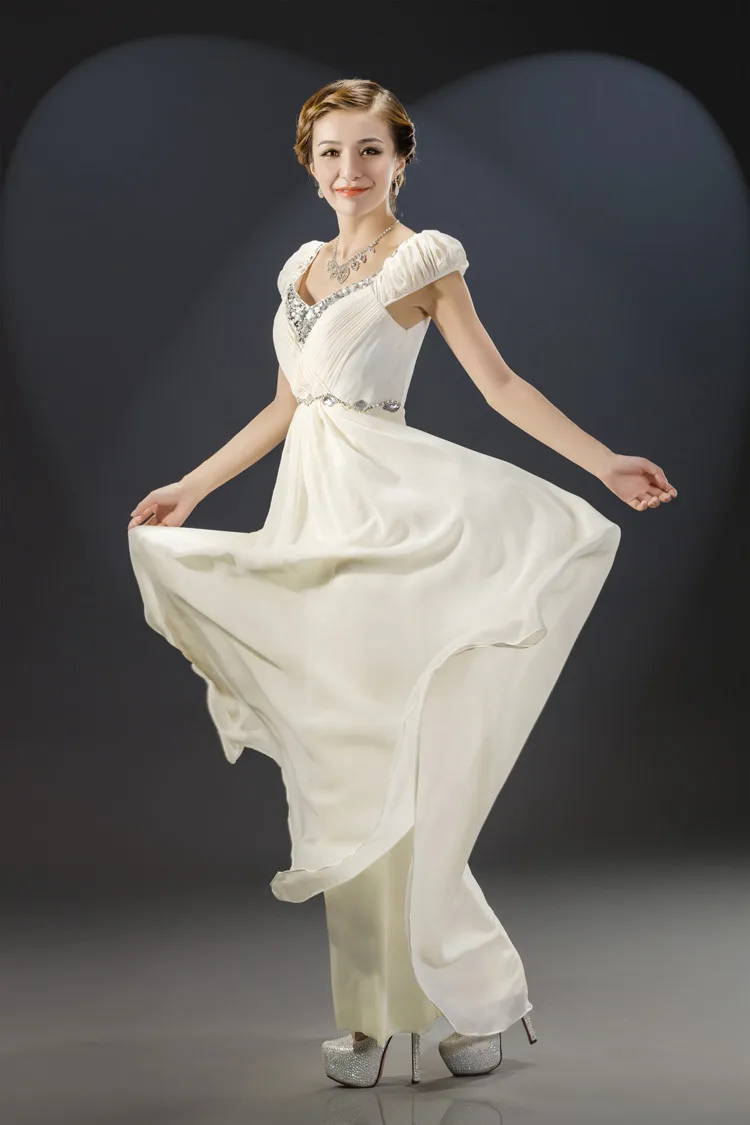 Robe demoiselle d'honneur Сексуальная V образным вырезом шифоновый кристалл с короткими рукавами трапециевидной формы бирюзовый Королевское, голубое, розовое платье для вечеринки с длинными