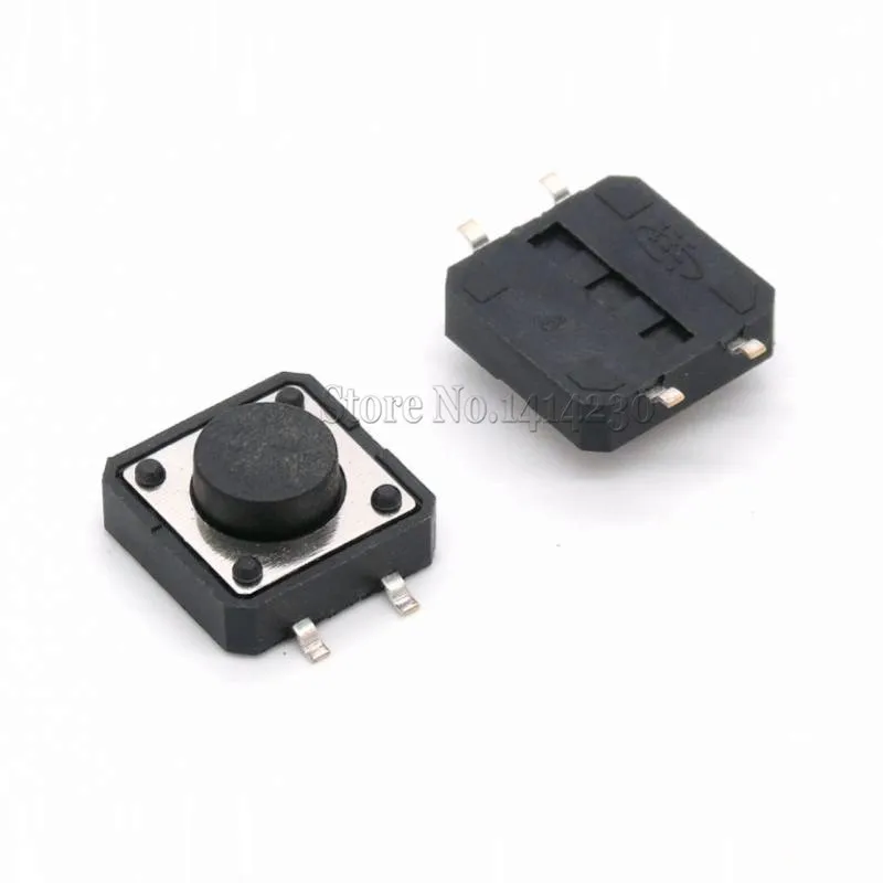 

100 шт. 12x12 мм x 5 мм 12*12*5H 12x12x5 мм панель PCB мгновенный тактовый кнопочный переключатель SMT