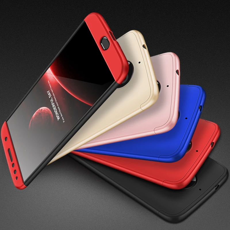 Для Motorola MOTO G5s Plus чехол роскошный 360 полная защита Жесткий ПК 3 в 1 задняя крышка для