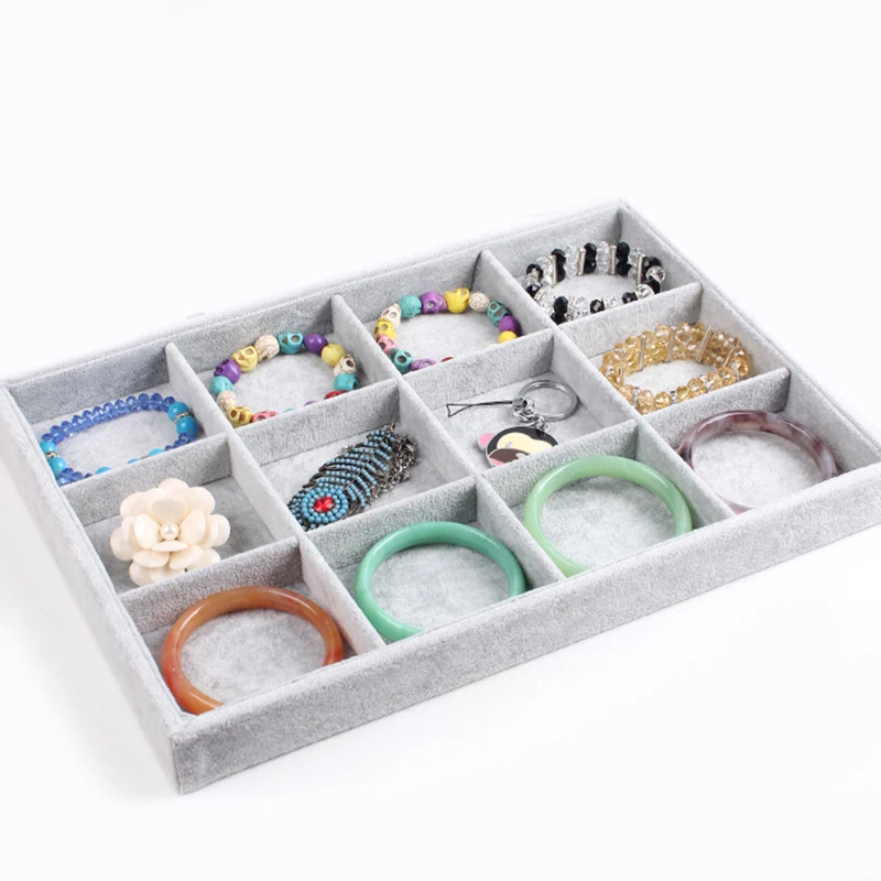 Шкатулка для ювелирных изделий держатель сережек органайзер из бархата мягкая