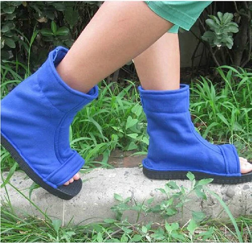 Обувь для косплея Наруто Коноха ботинки в стиле ниндзя обувь kakakahi черные и синие