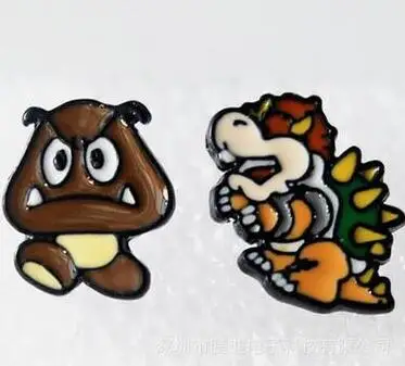 SE-1002 Новое поступление, серьги для косплея Super Mario Bros, популярная игра, аниме, мультфильм Mario Bros, серьги-гвоздики для пирсинга, ювелирные изделия, брендовые подарки - Окраска металла: SE-1002