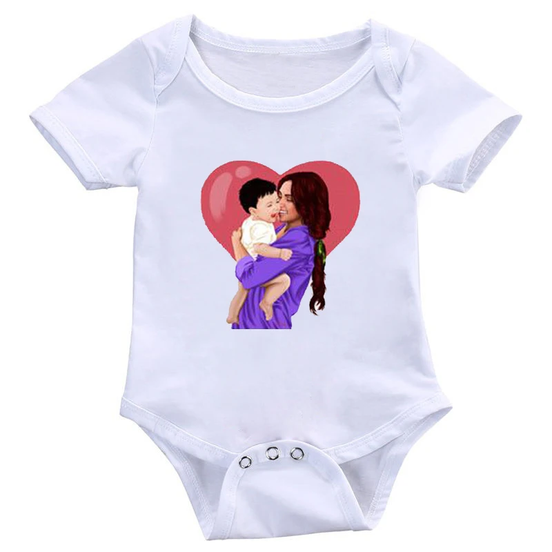 

DERMSPE Summer Baby Unisex O-neck Onesies Funny Cute Cartoon Boys Girls Short Sleeve Bodysuit Casual Print Baby Clothes